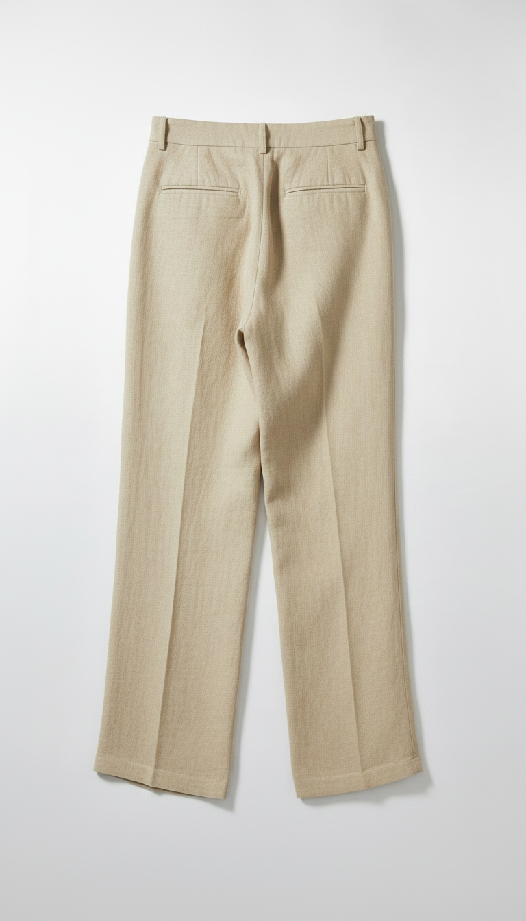 Linen Fluid Trousers in Honey — view 2