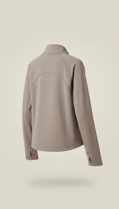 Lightweight Active Jacket Soft in Taupe — view 2