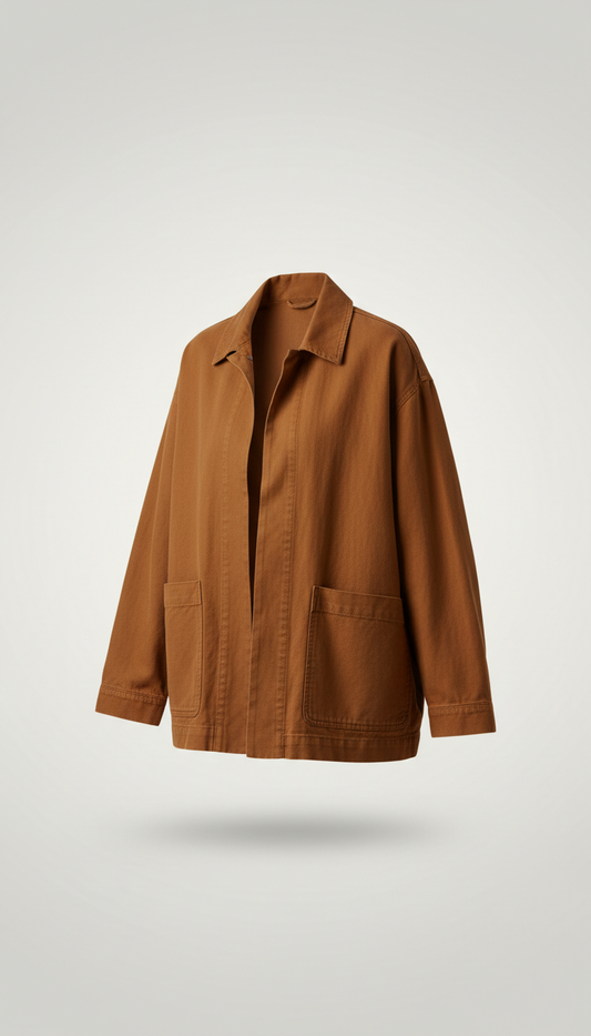 Organic Cotton Jacket in Brown