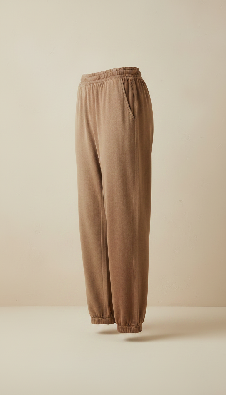 Sweatpants in Earth Loose Fit in Brown — view 2