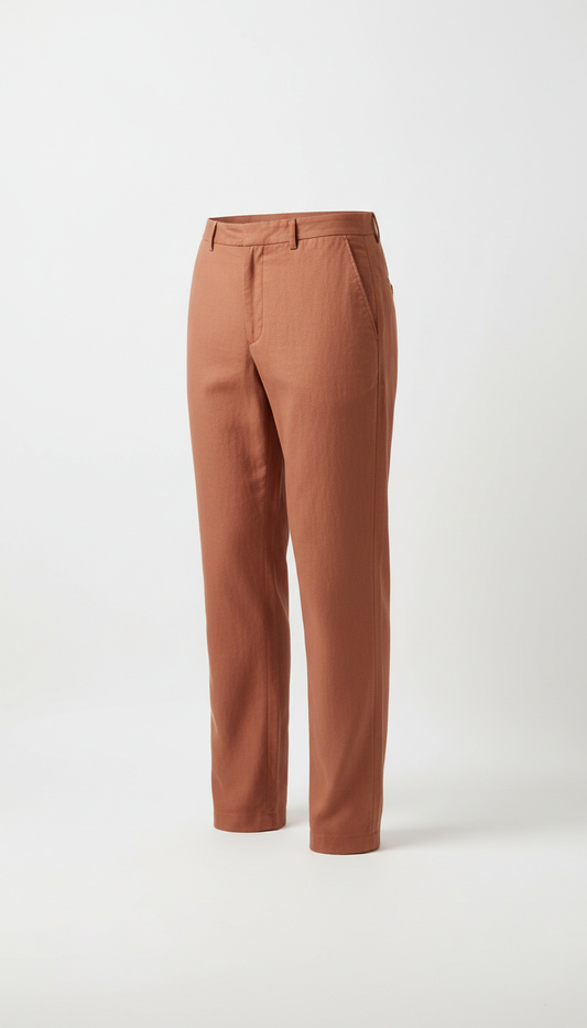 Terra Cotta Straight-leg Pants
