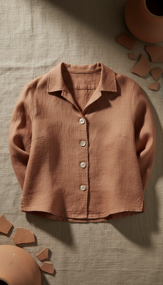 The Kent Linen Blouse in Natural
