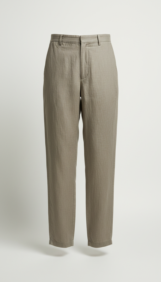 Relaxed Linen Trousers in Stone