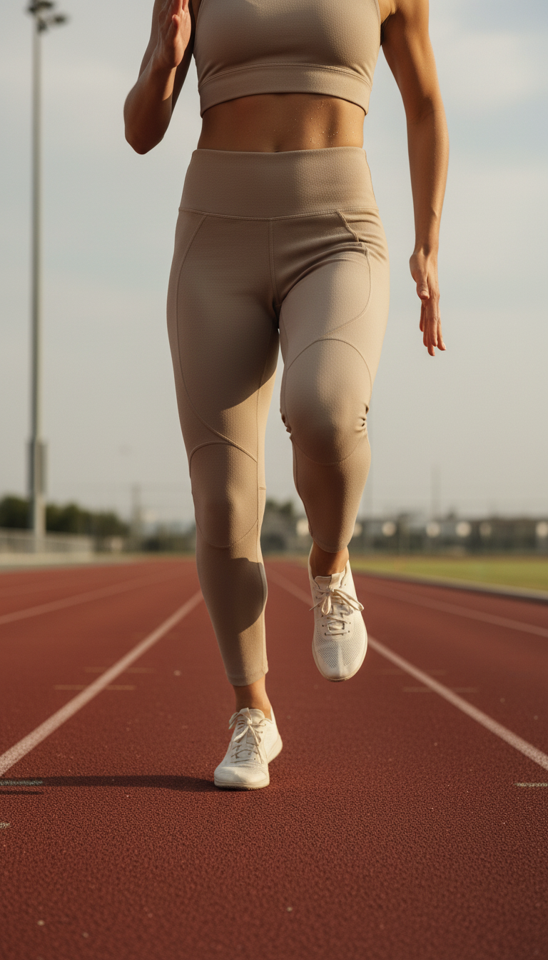 Ergonomic Leggings in Clay Beige — view 3