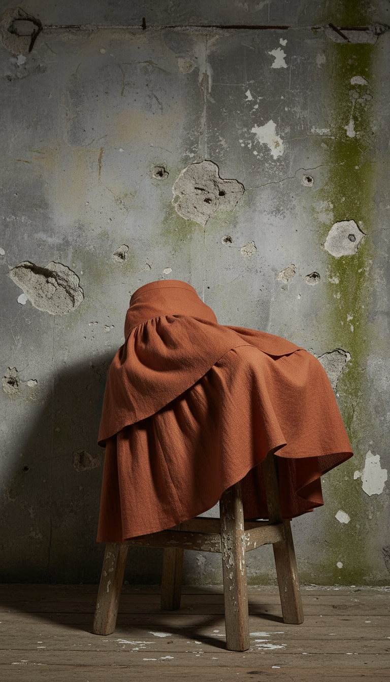 Layered Skirt in Terracotta — view 2