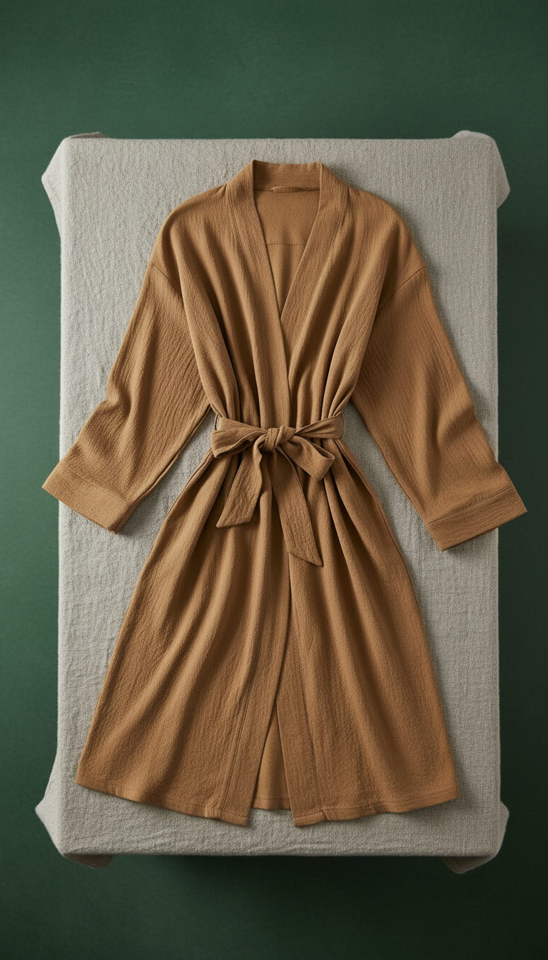 Bamboo Robe Warm in Taupe — view 2