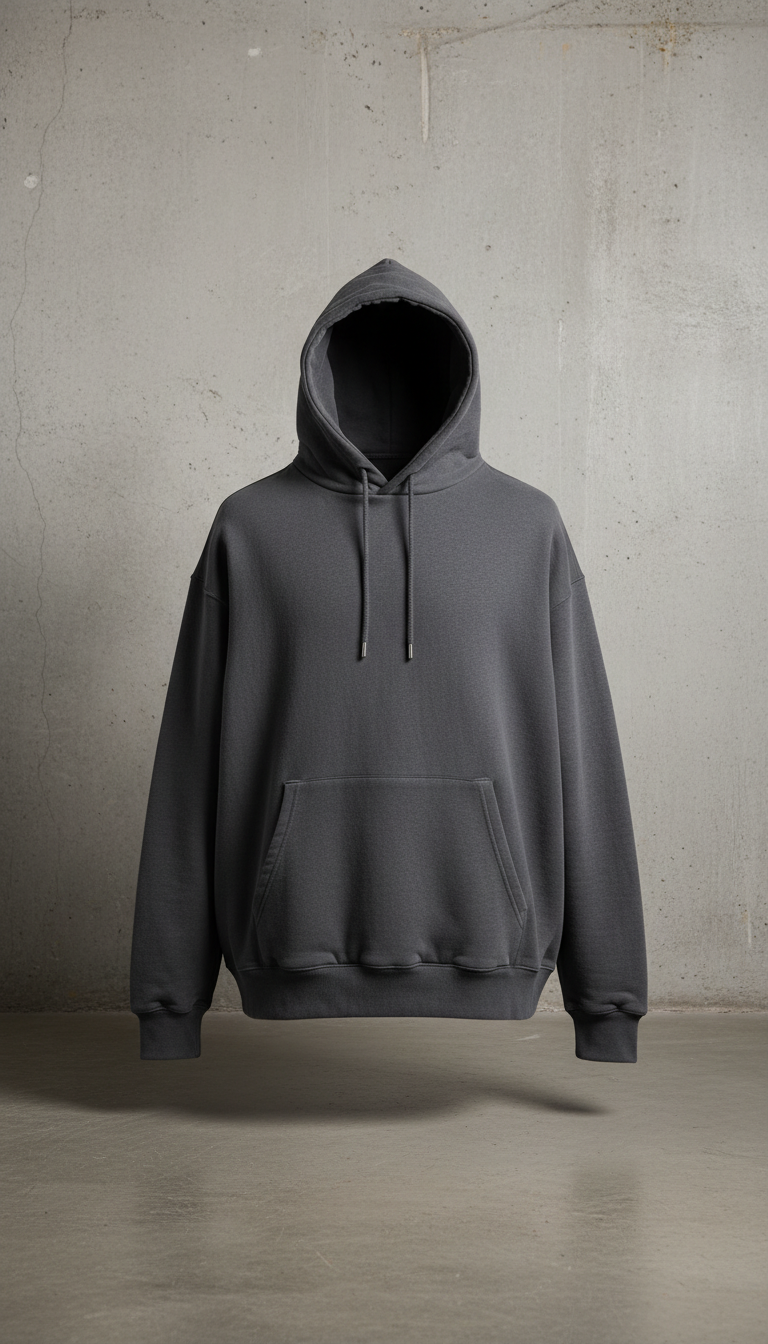 Heavyweight Hoodie in Charcoal Gray