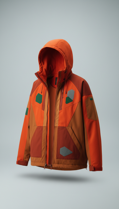Streetwear Jacket in Orange Red