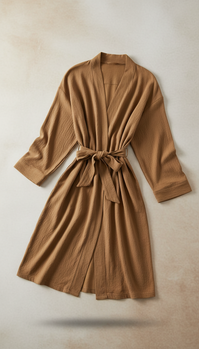 Bamboo Robe Warm in Taupe