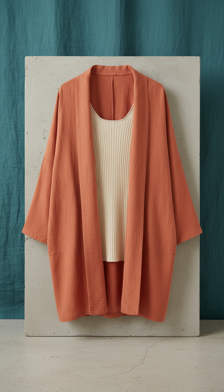 Statement Accent Top in Coral — view 2