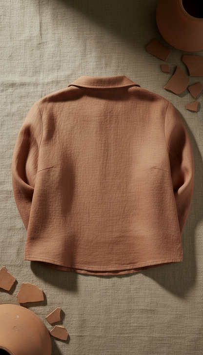 The Kent Linen Blouse in Natural — view 2