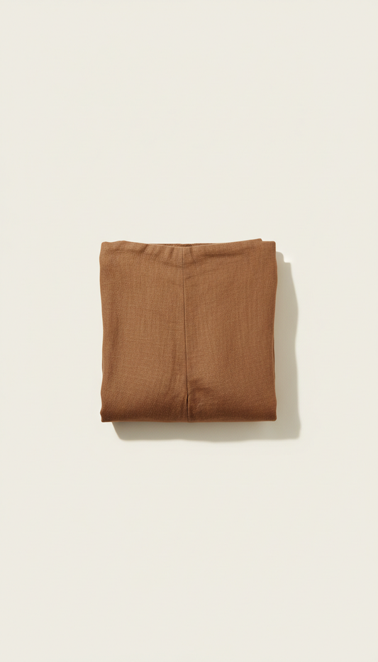 Linen Shorts in Chestnut Brown