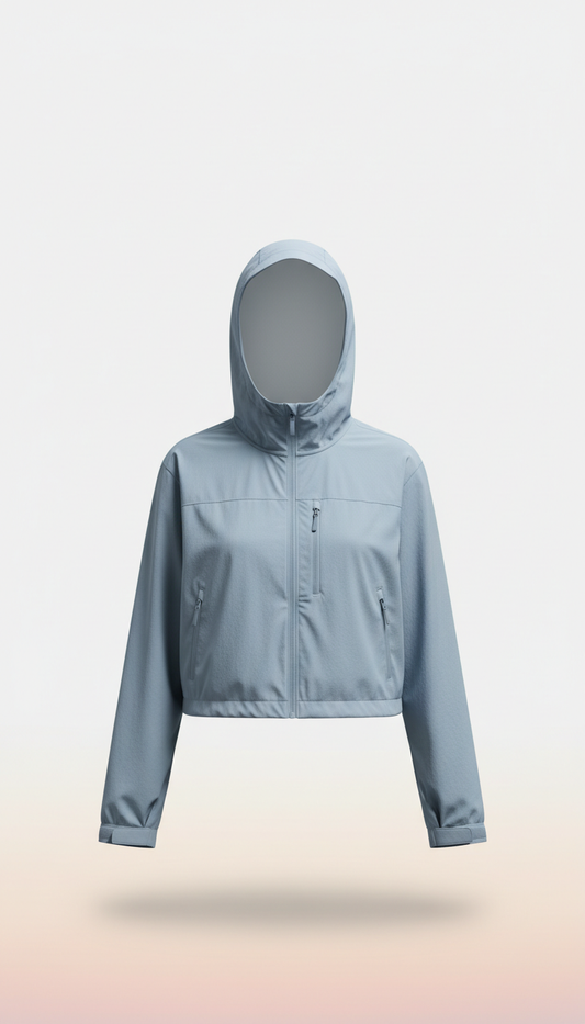 Cropped Misty Jacket in Sky