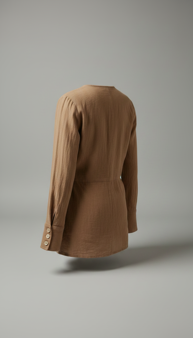 Crewneck T-Shirt in Taupe — view 2