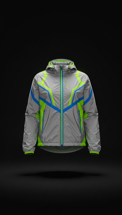 Reflective Running Jacket in Green