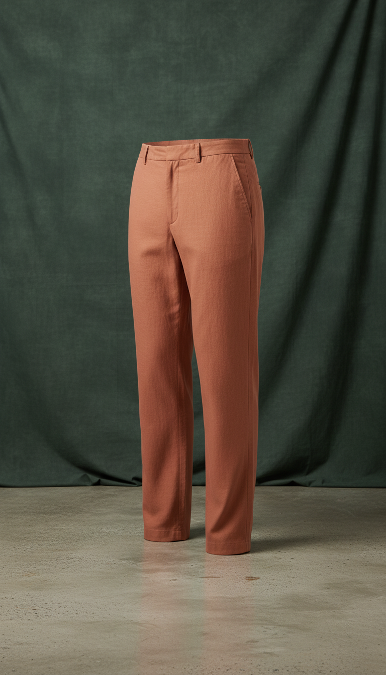 Terra Cotta Straight-leg Pants — view 2