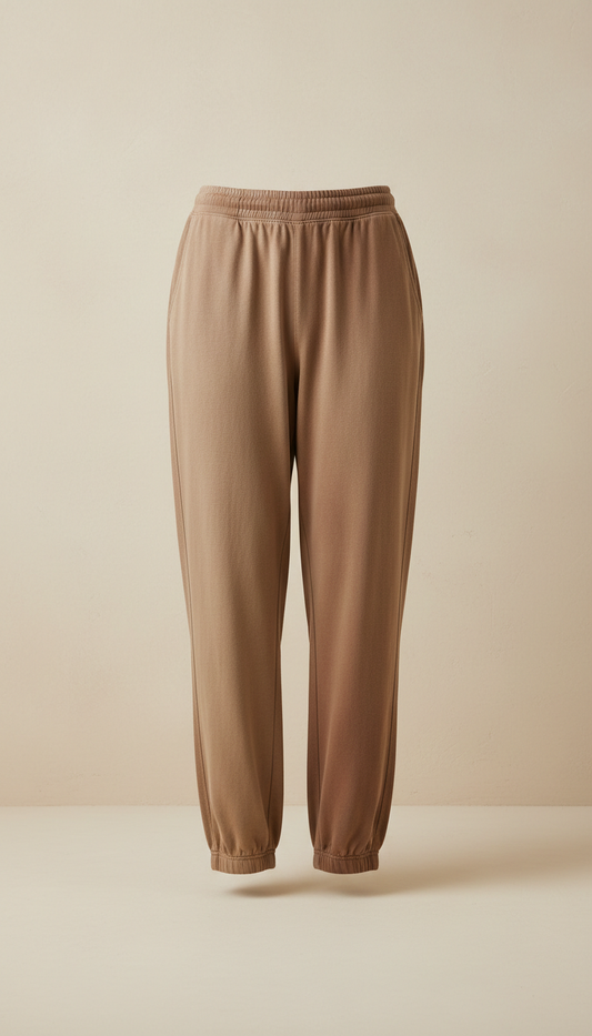 Sweatpants in Earth Loose Fit in Brown