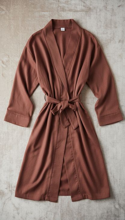 Bamboo Blend Robe in Rosewood