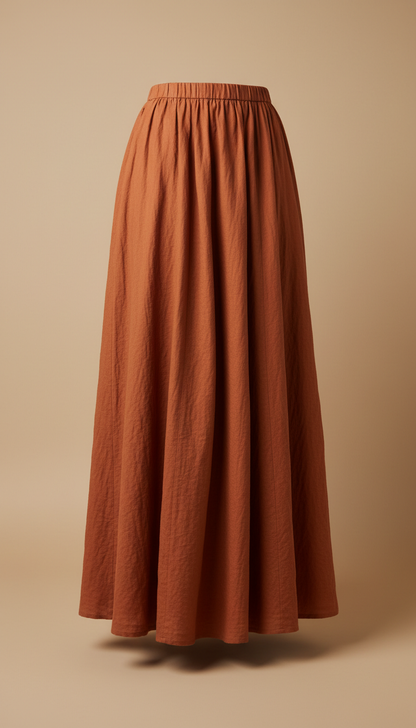 Maxi Skirt in Terracotta