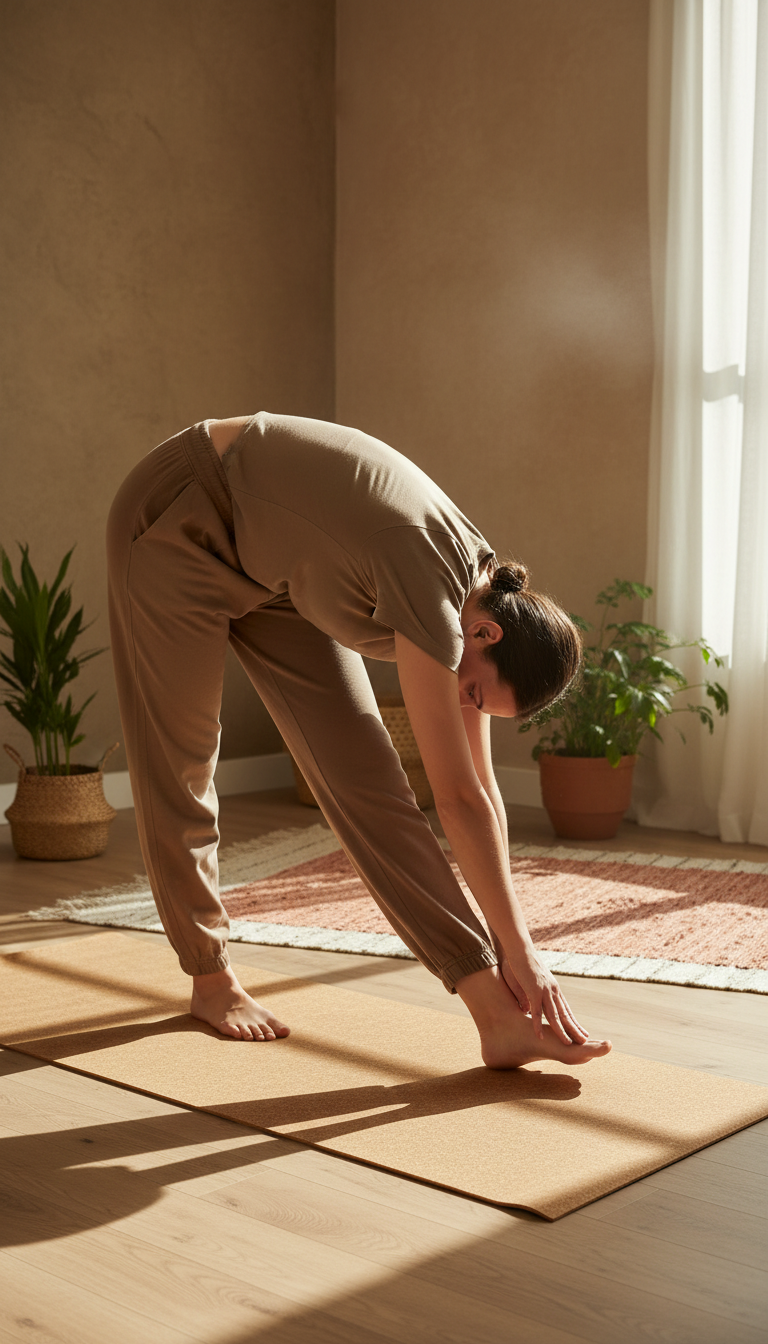 Sweatpants in Earth Loose Fit in Brown — view 3