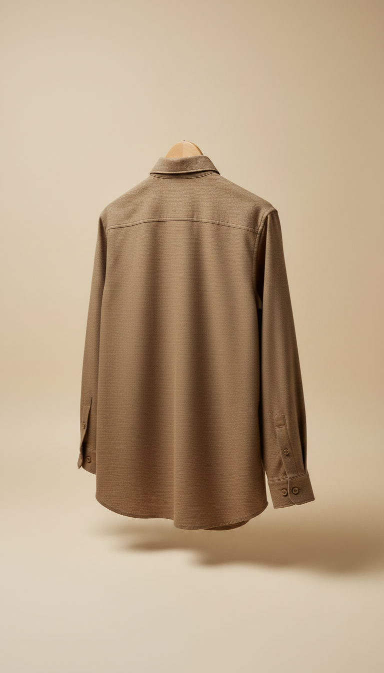 Earthy Button-up Shirt in Brown — view 2