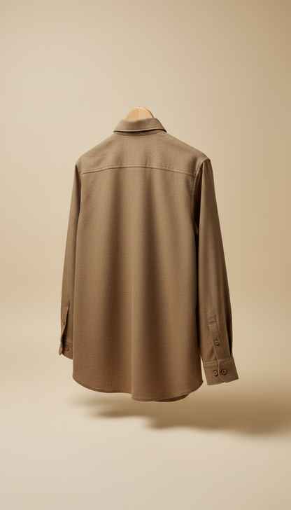 Earthy Button-up Shirt in Brown — view 2