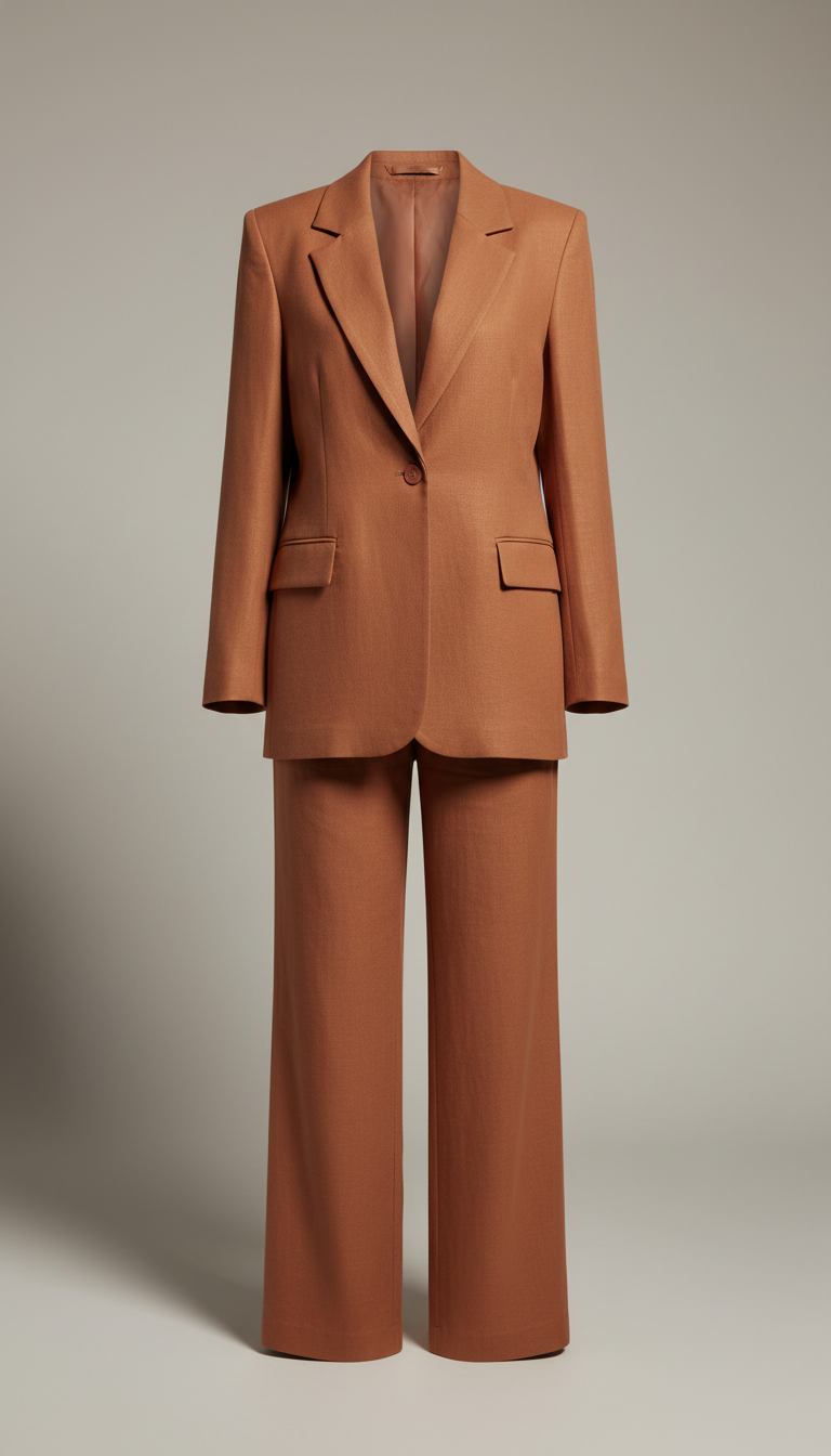 Two-piece Burnt Suit in Sienna