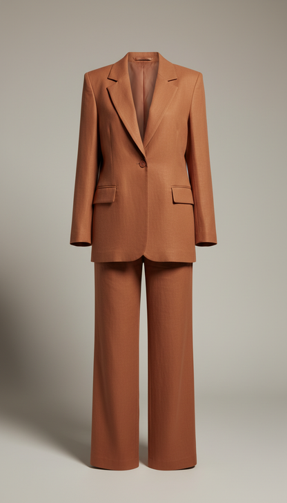 Two-piece Burnt Suit in Sienna