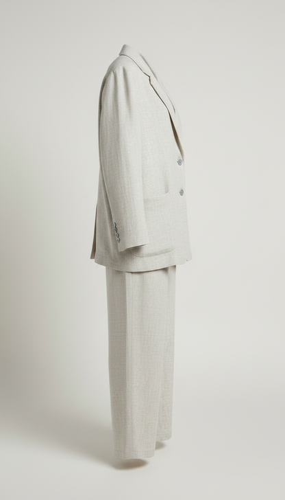 Linen Relaxed Suit Set in Sandstone in Natural — view 2