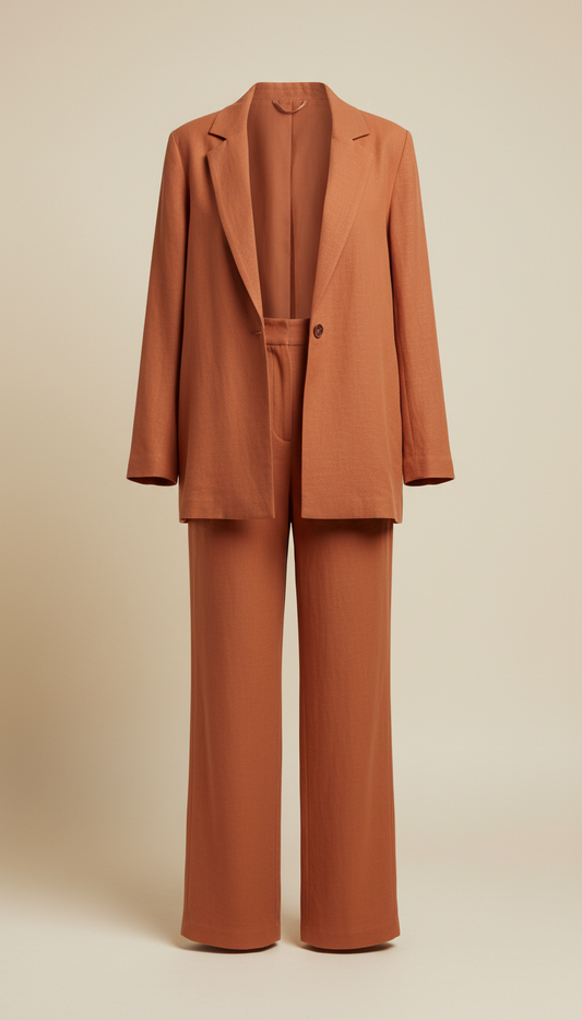 Summer Suiting Set in Terracotta