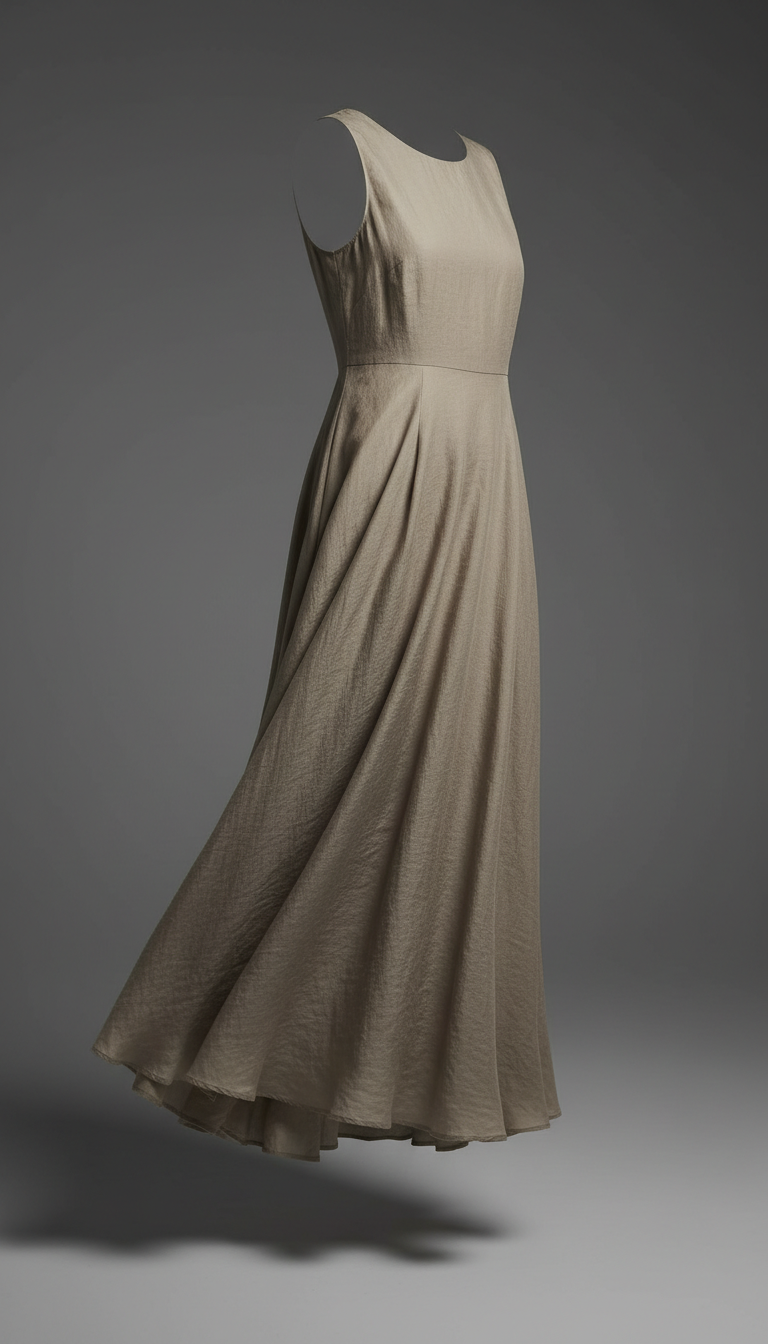 Midi Dress in Taupe