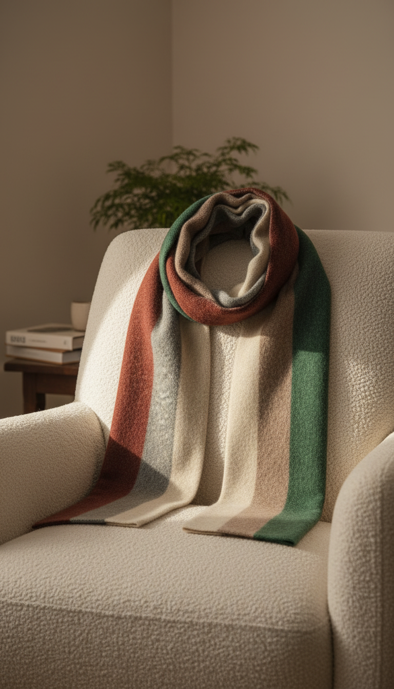 Cashmere Travel Scarf in Natural — view 2