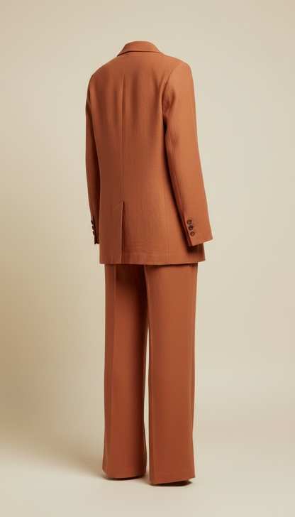Summer Suiting Set in Terracotta — view 2
