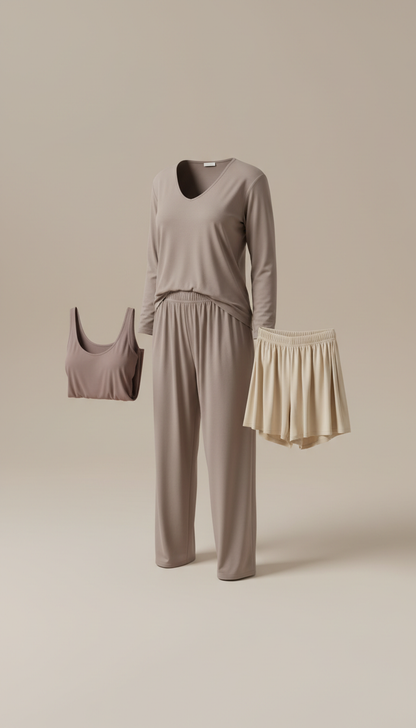 Soft Bamboo Blend Top in Taupe