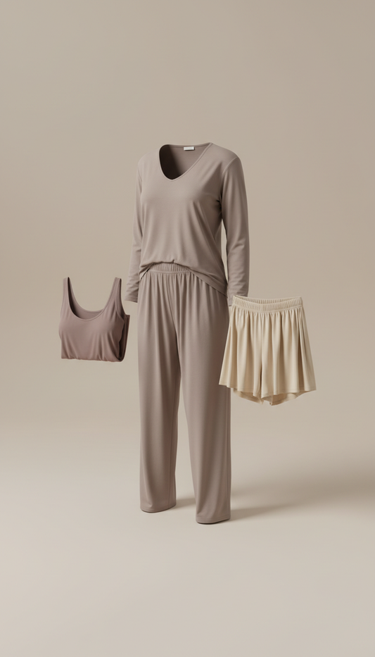 Soft Bamboo Blend Top in Taupe