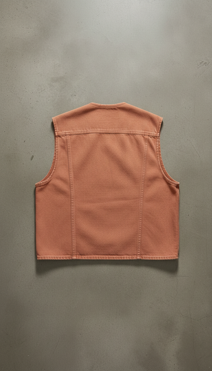 Utility Vest in Faded in Terracotta — view 2