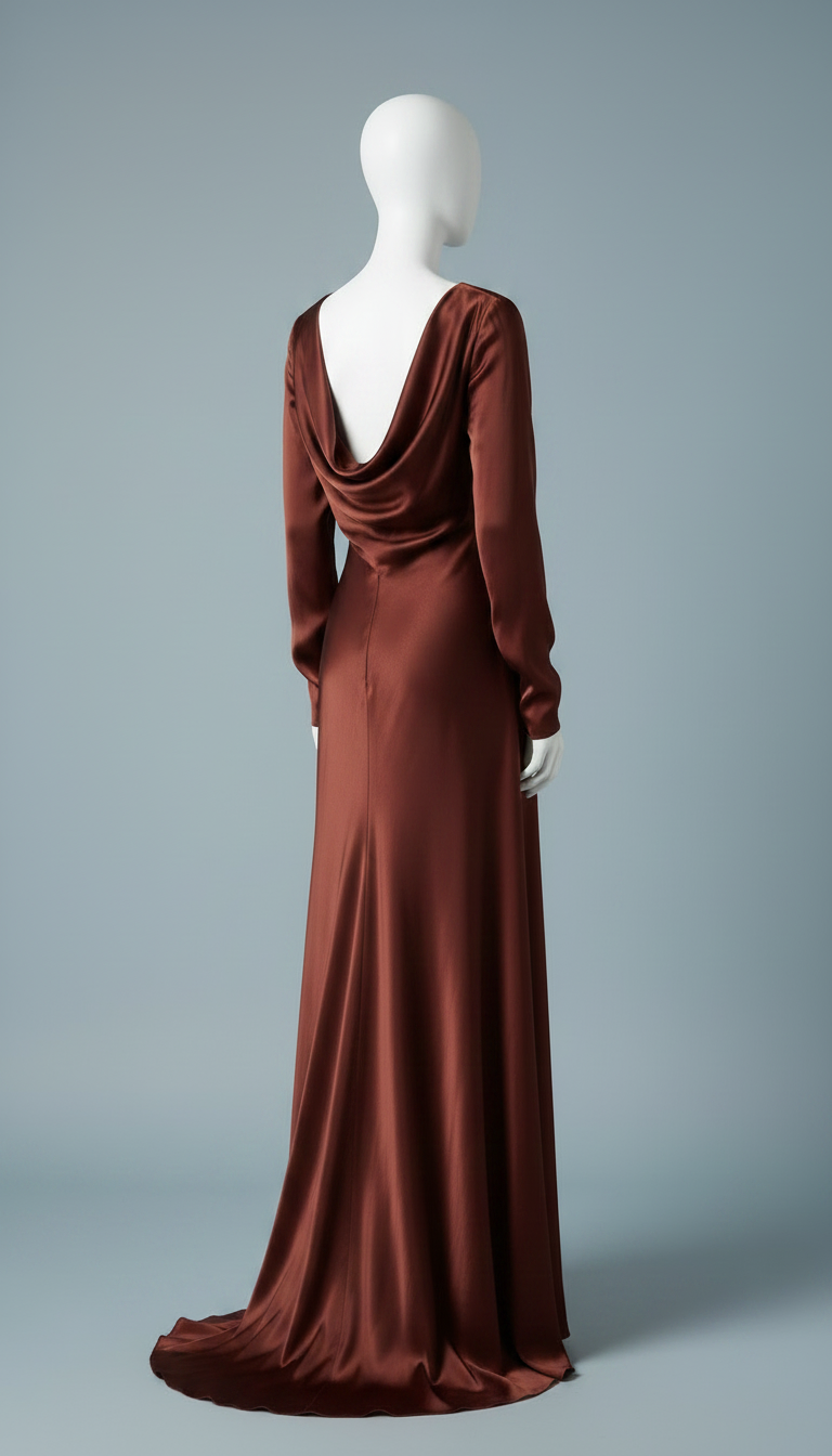 Silk Full-length Gown — view 2