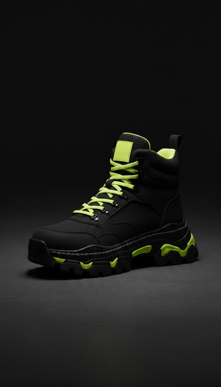Chunky Boots Volt in Black — view 2