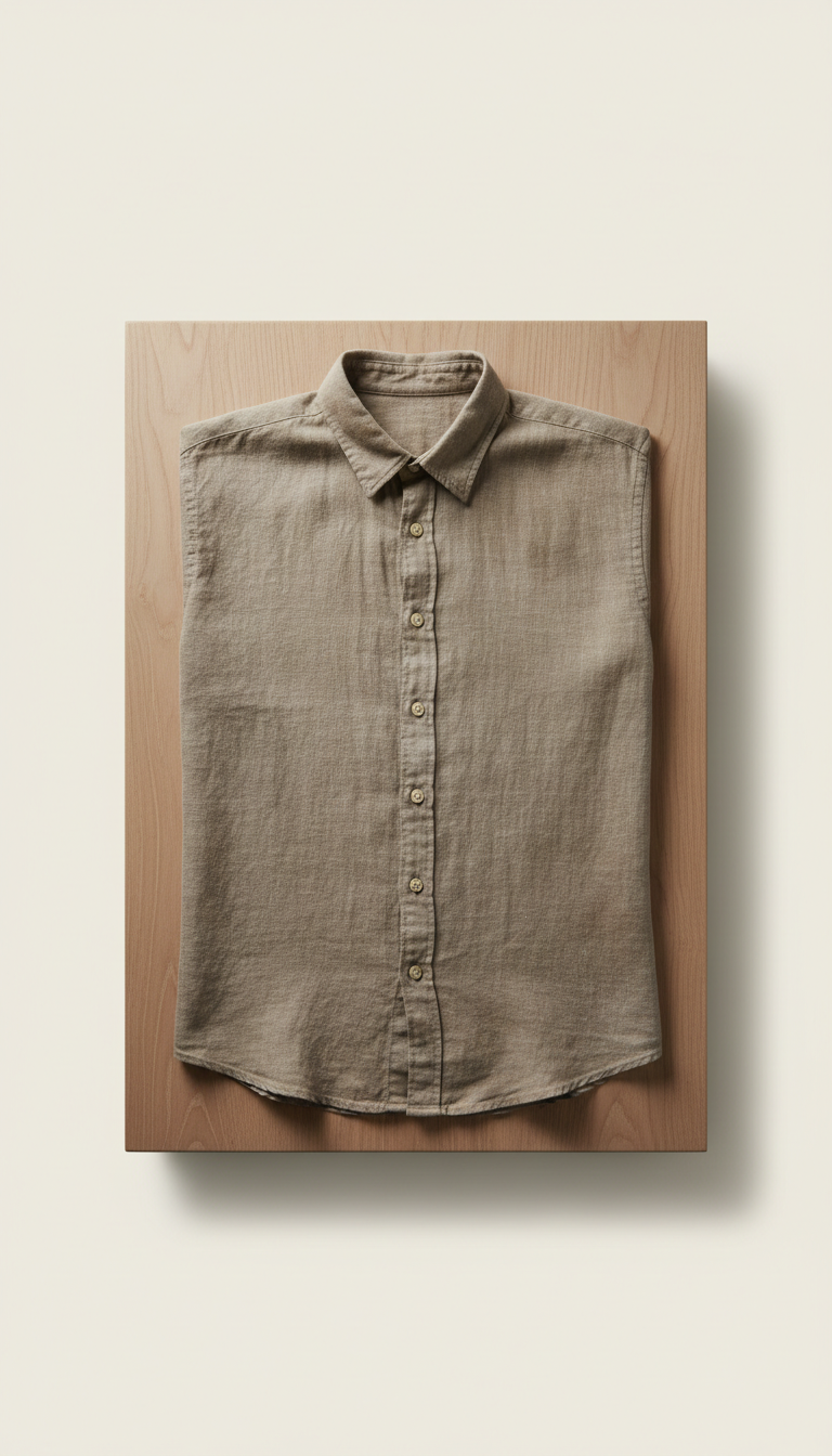 The Emery Linen Shirt in Clay Taupe