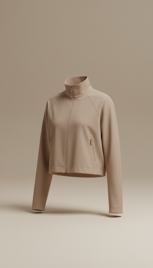 Minimalist Cropped Performance Jacket