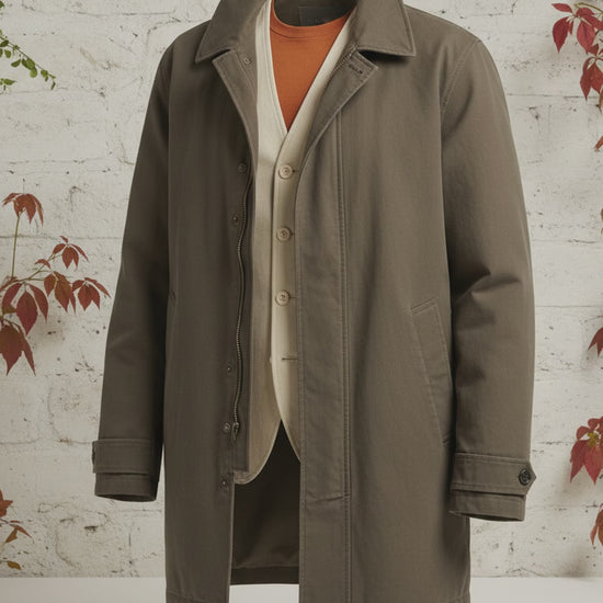 Riverbank Heavy Cotton Field Coat — on-model video