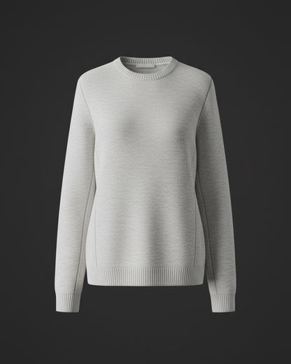 Knit Sweater Made of Fine Merino Wool — on-model video